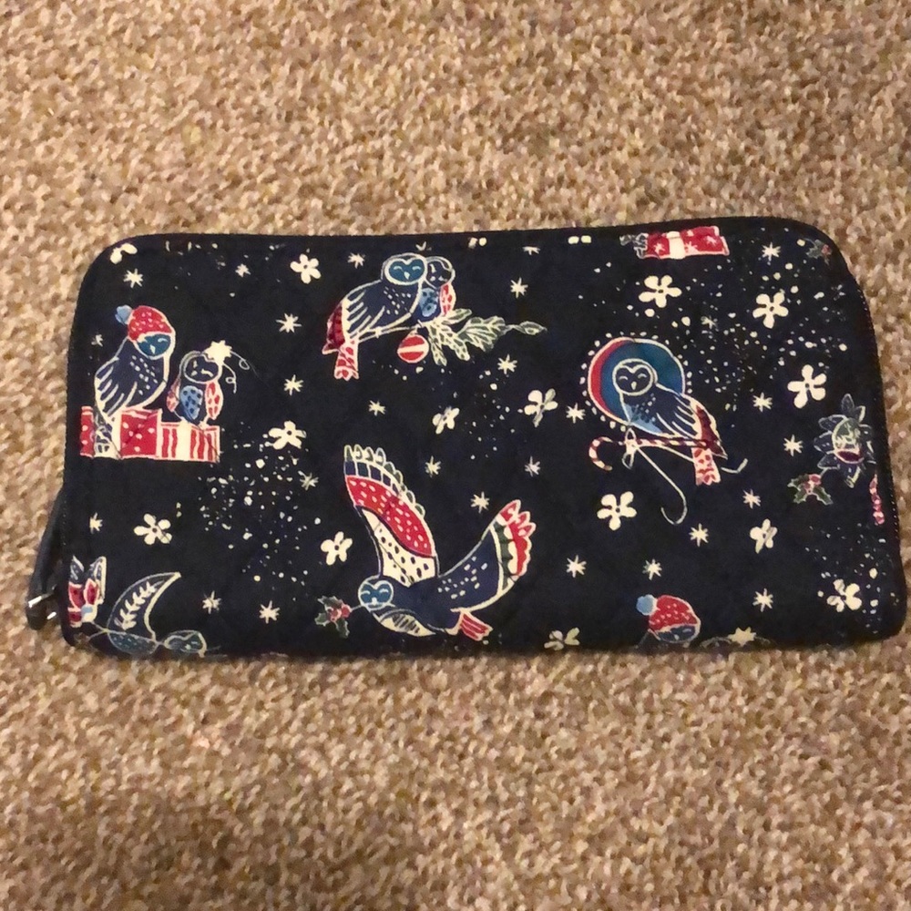 NWT Vera Bradley RFID Georgia Wallet Holiday Owls